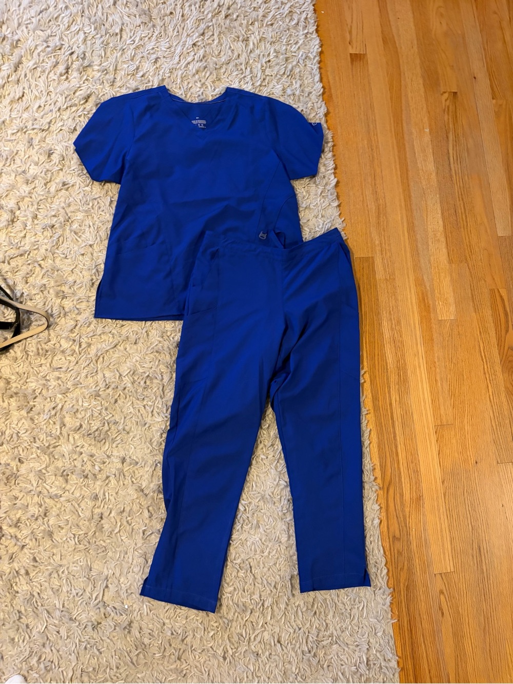 Wonder Wink Bright Blue Scrub Set Women’s